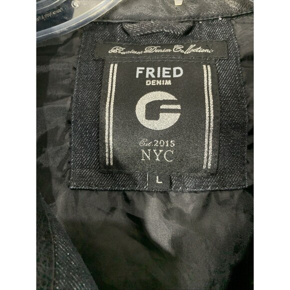 Fried Denim Jacket Mens L Excellent Button Up Pockets - Picture 8 of 8